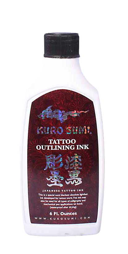 Kuro Sumi Tattoo Ink, Soft Gray Wash, 2 Ounce